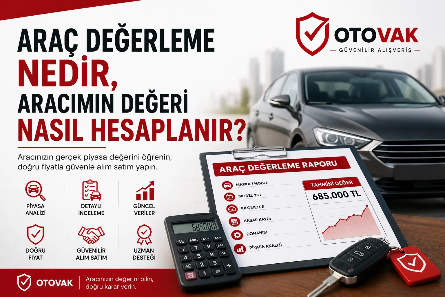 Araç değerleme nedir: aracın piyasa değerini gösteren online değerleme ekranı