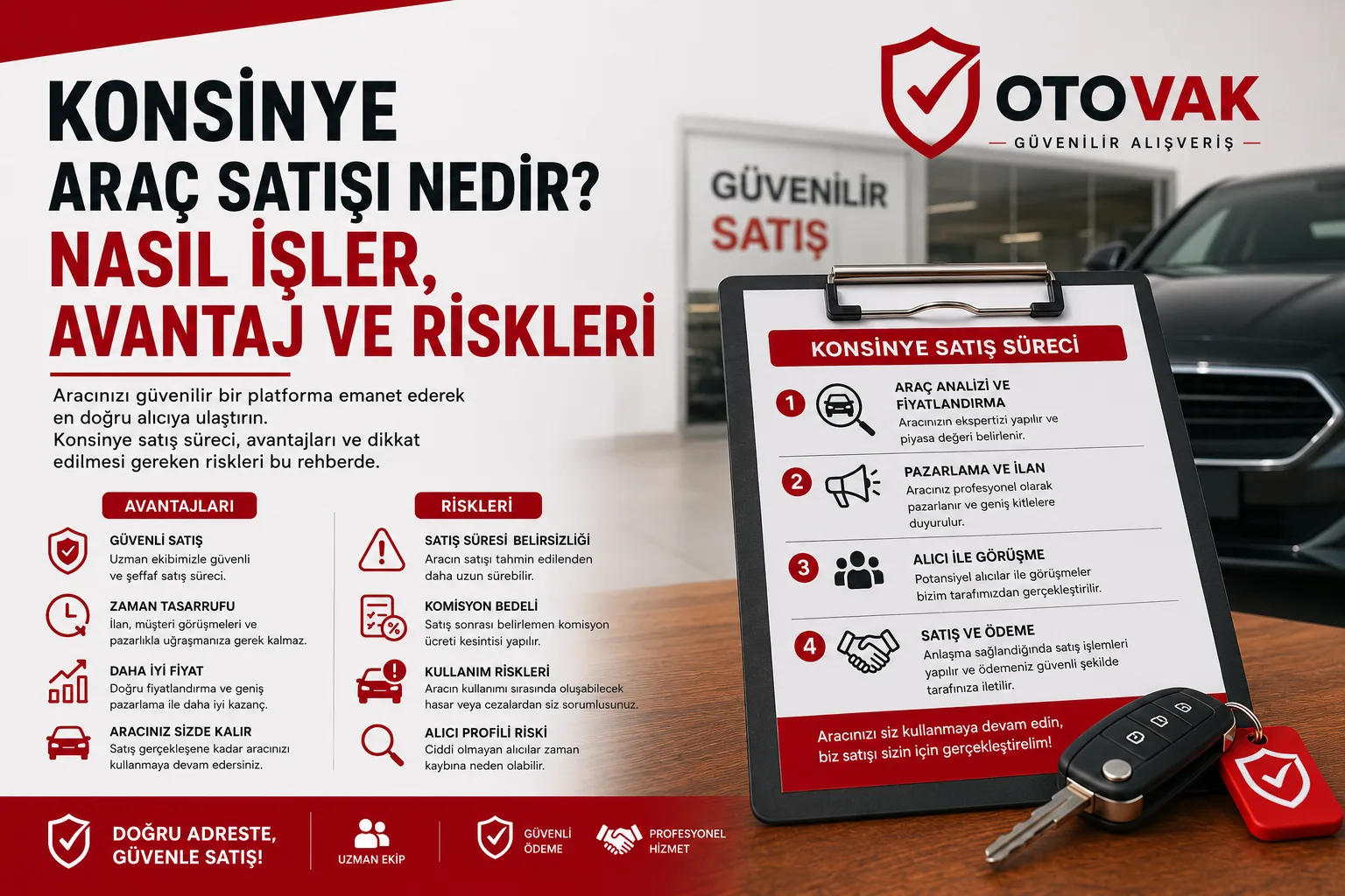 Konsinye araç satışı için galeriye emanet bırakılan ikinci el otomobil