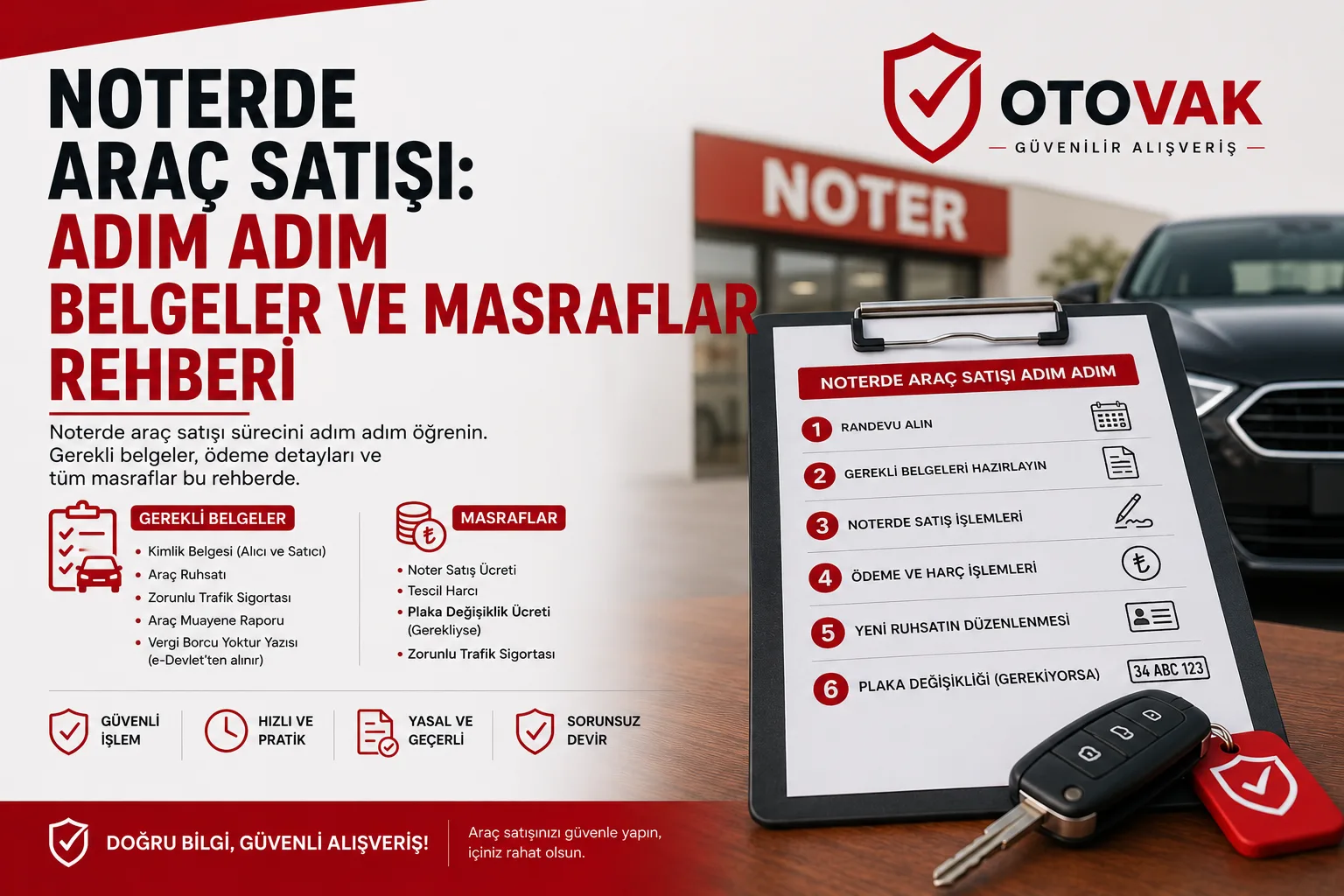 Noterde araç satışı sırasında devir evraklarını imzalayan alıcı ve satıcı